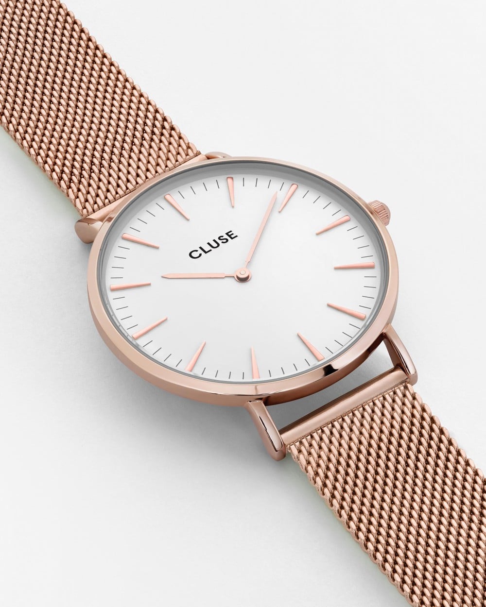 LaBoheme Mesh Strap Watch / Rose Gold