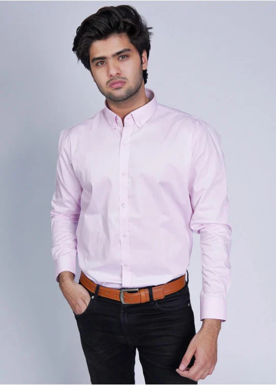 Pink office shirrt