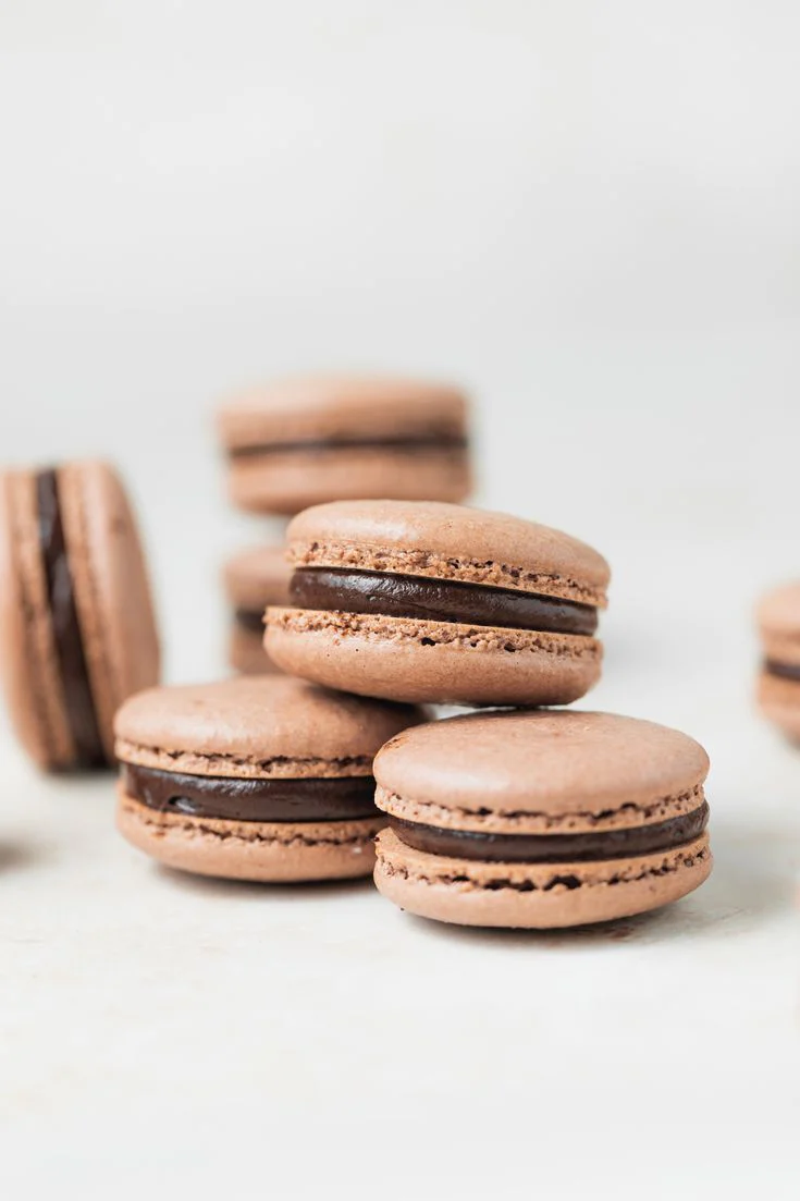 Hazelnut Chocolate French Macarons