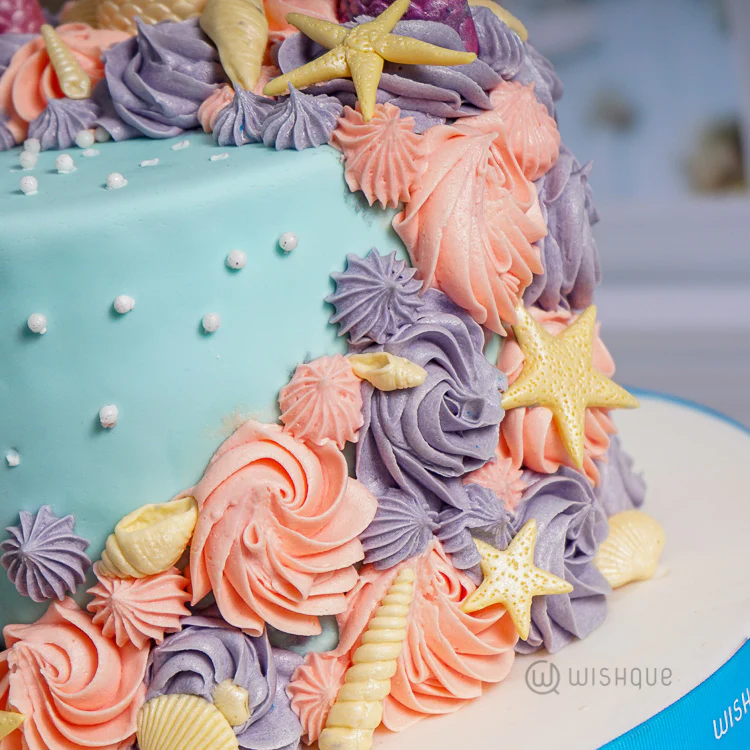 Mermaid Paradise Theme Cake